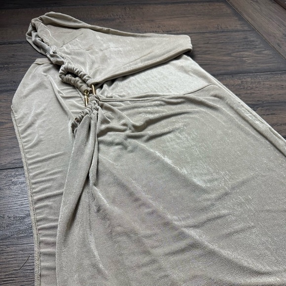 Beige Ruched Dress - Picture 4 of 4